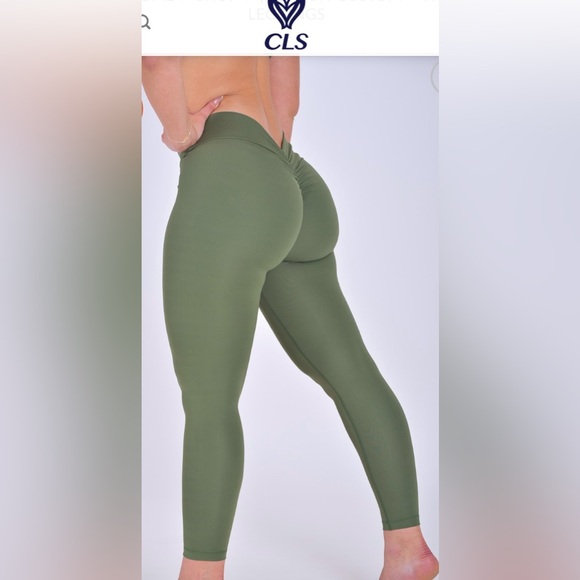 CLS leggings NC Cacto Seaweed V-Back Leggings CLS brand, size small SM. - Picture 3 of 6